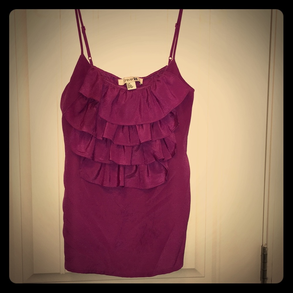 Super cute, ruffled tank.